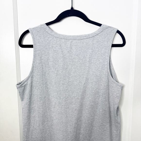 Soft Surroundings Longline Heather Gray Tank Aide Vents Classic Layering Large - Picture 7 of 8